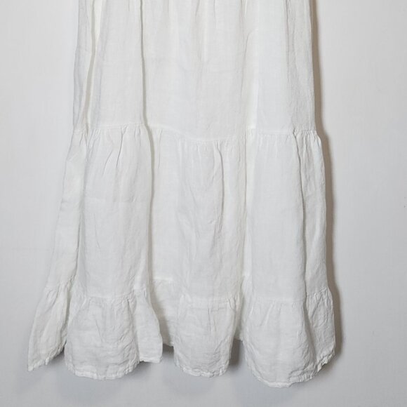 Valentina Naldi Sundress 100% Linen Womens Size S White Made in Italy Boho EUC - Picture 3 of 9